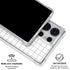 White Grid Galaxy S25 Ultra Clear Case